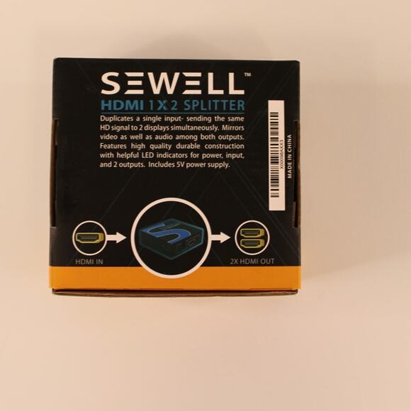 Sewell HDMI 1X2 Splitter W 5V Power Supply New - Picture 2 of 6